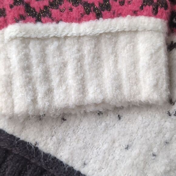 Anthropologie Pilcro V-Neck Fuzzy Printed Popover Sweater Size 1X - Picture 16 of 16